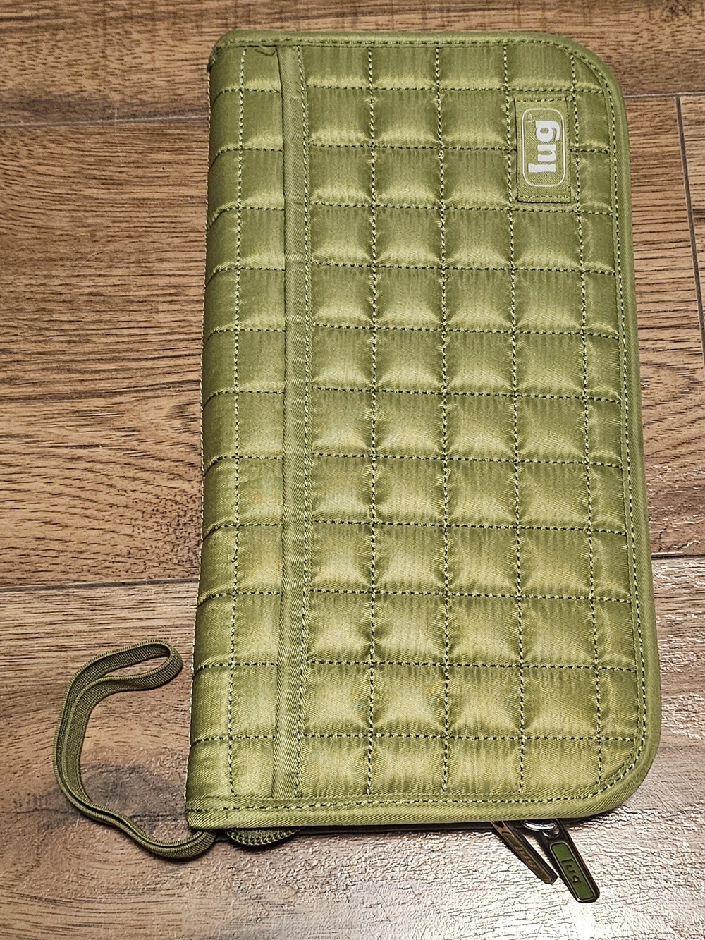Lug Green Quilted Travel Organizer Wallet